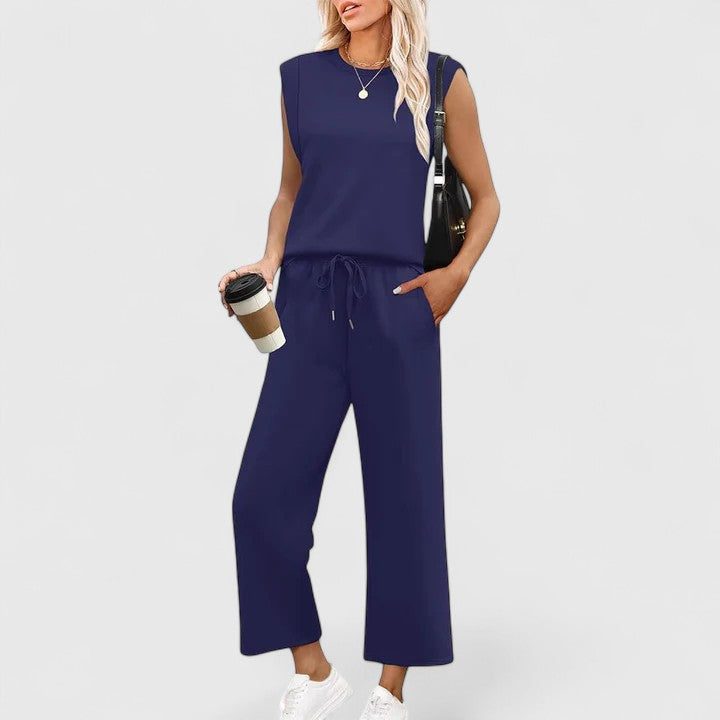 Tatiana - Damen Loungewear-Set mit weitem Hosenbein