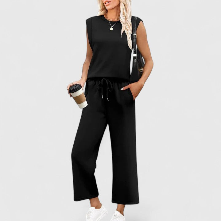 Tatiana - Damen Loungewear-Set mit weitem Hosenbein