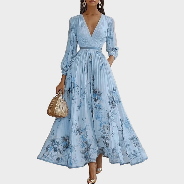 Franziska - Damen Maxikleid mit Plissee und elegantem Design