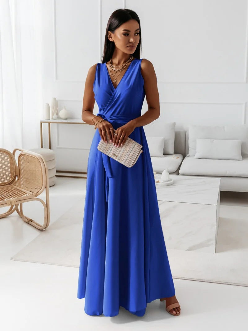 Elegantes Wickel-Maxikleid für Hochzeitsgäste