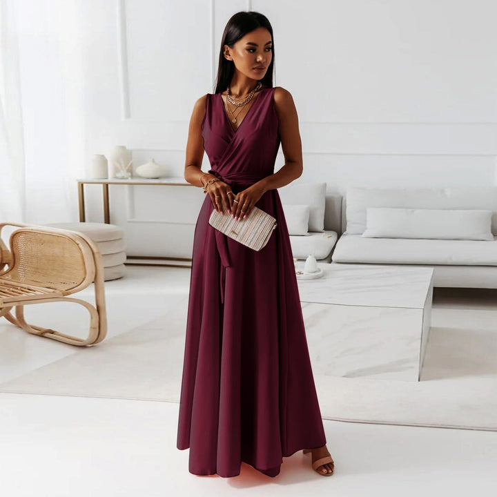Elegantes Wickel-Maxikleid für Hochzeitsgäste