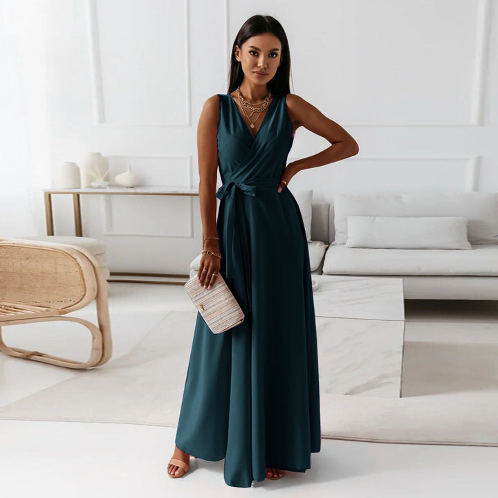 Elegantes Wickel-Maxikleid für Hochzeitsgäste