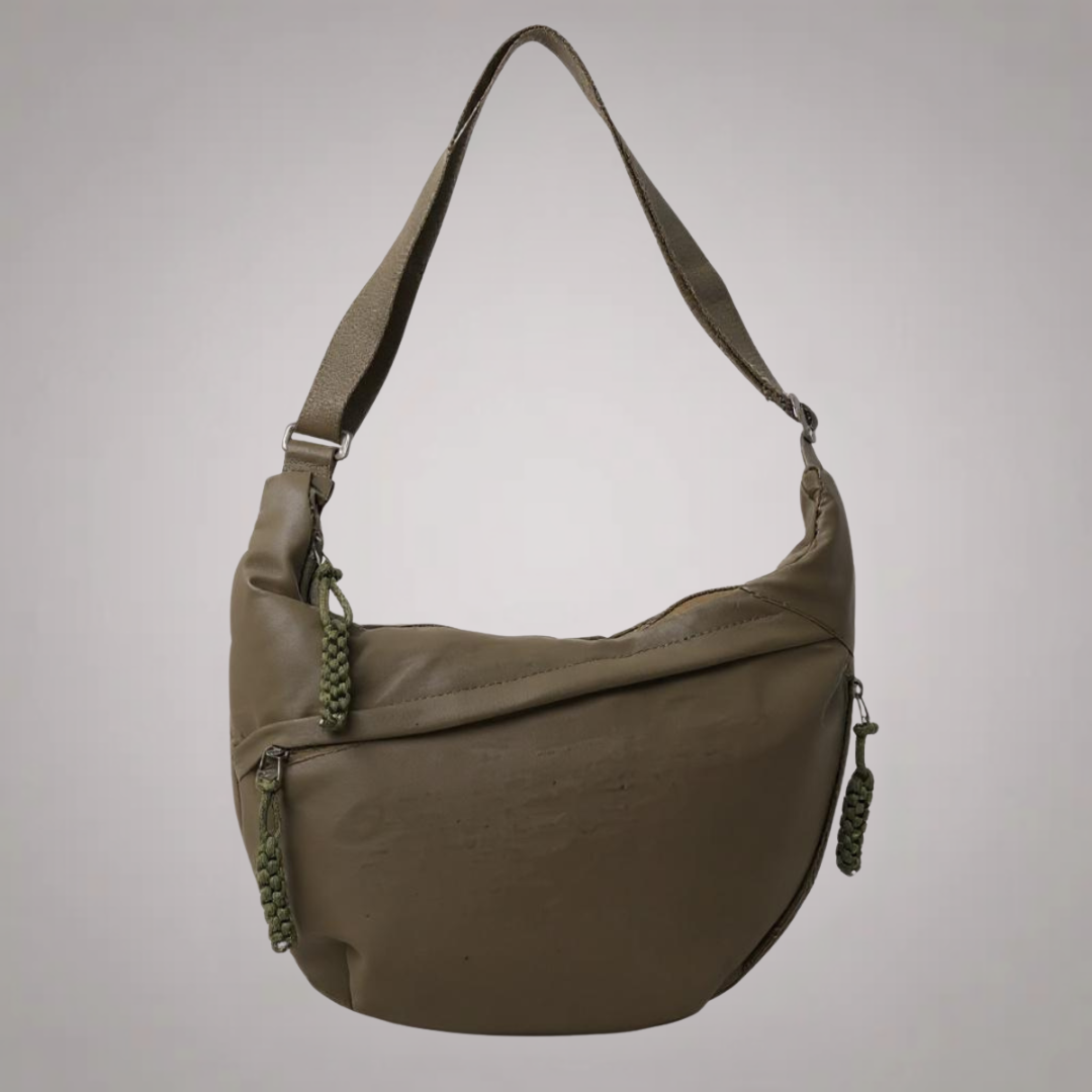 Roksana elegante Schultertasche aus Nylon – Vorderansicht