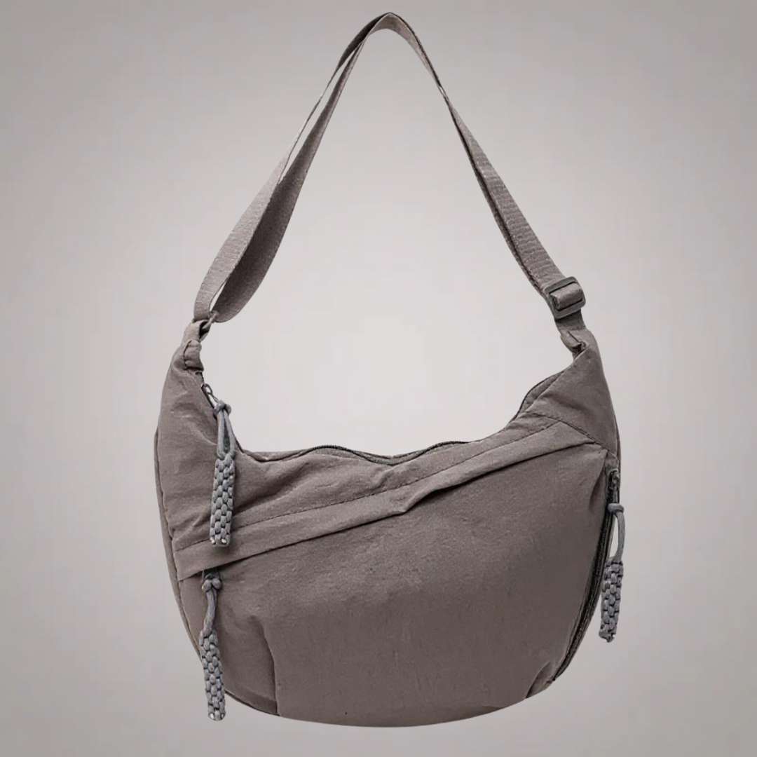 Kalina elegante Schultertasche aus Nylon – Vorderansicht