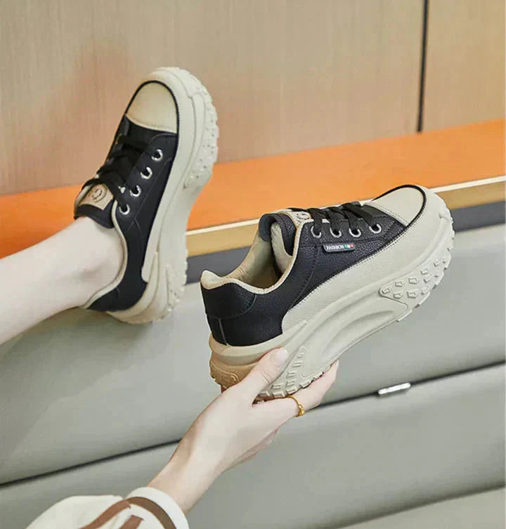 Orthopädische Schuhe - Ergonomische Schnürsneakers mit Plattform für Frauen