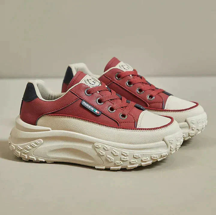 Orthopädische Schuhe - Ergonomische Schnürsneakers mit Plattform für Frauen