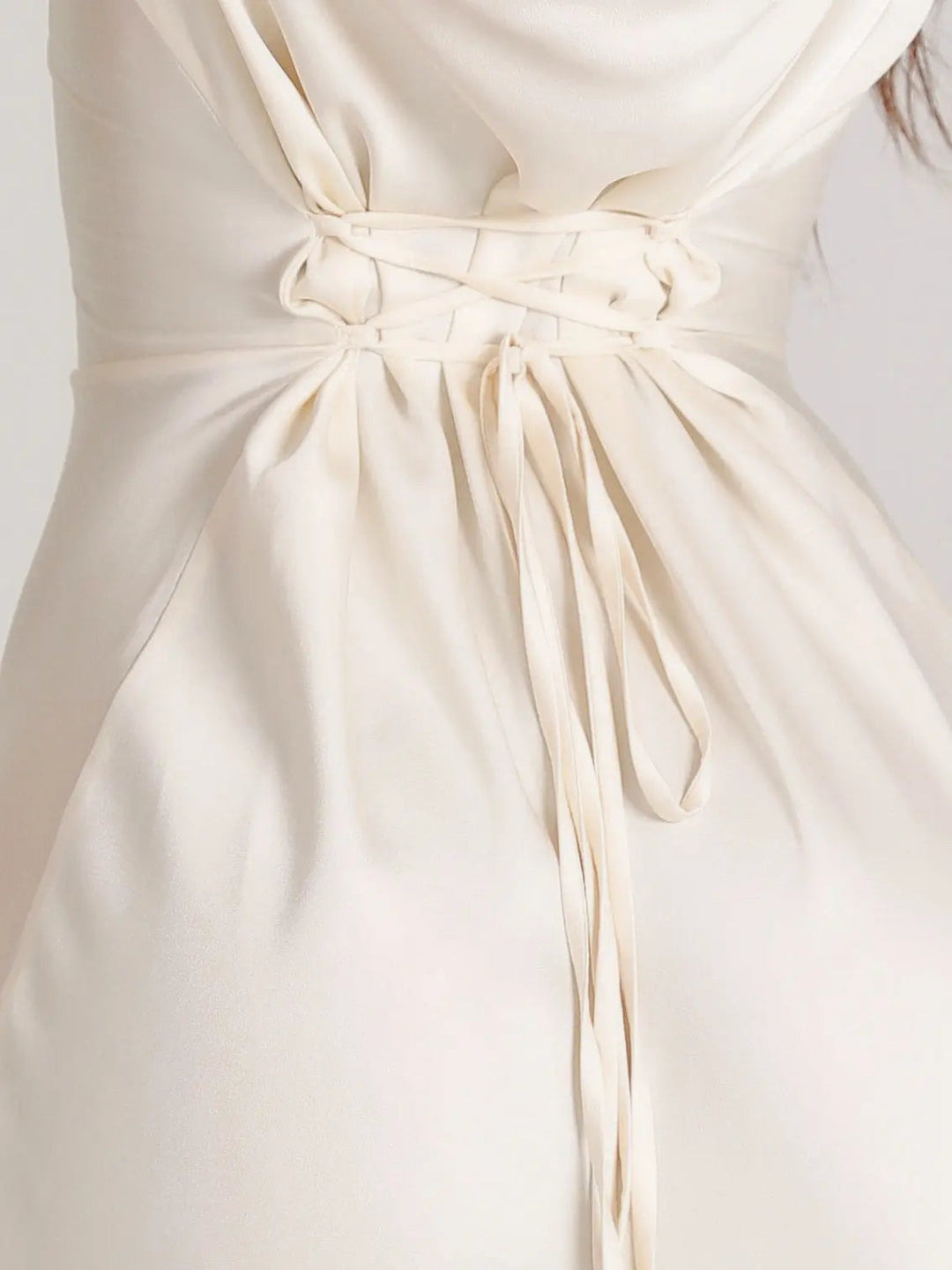Serena | Damen Satin Langarm Maxikleid Festliches Kleid