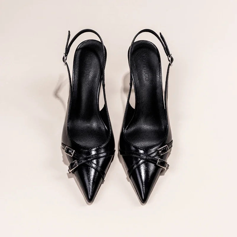 Merisse schwarze Stiletto-Schuhe