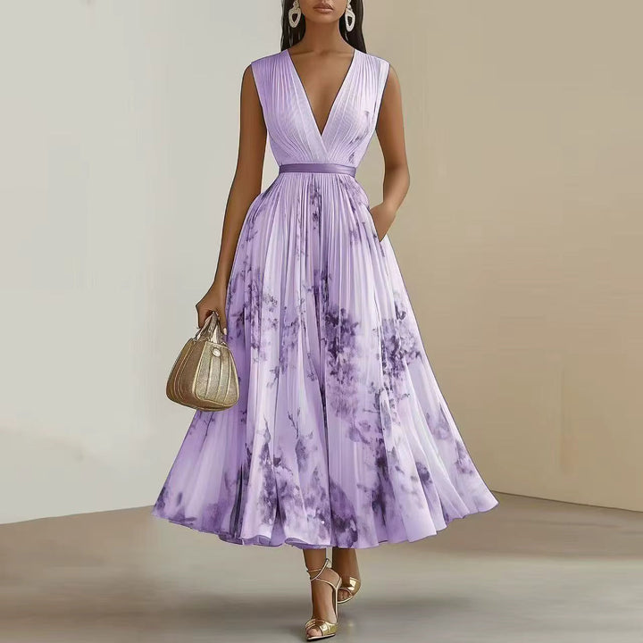 Franziska - Damen Maxikleid mit Plissee und elegantem Design