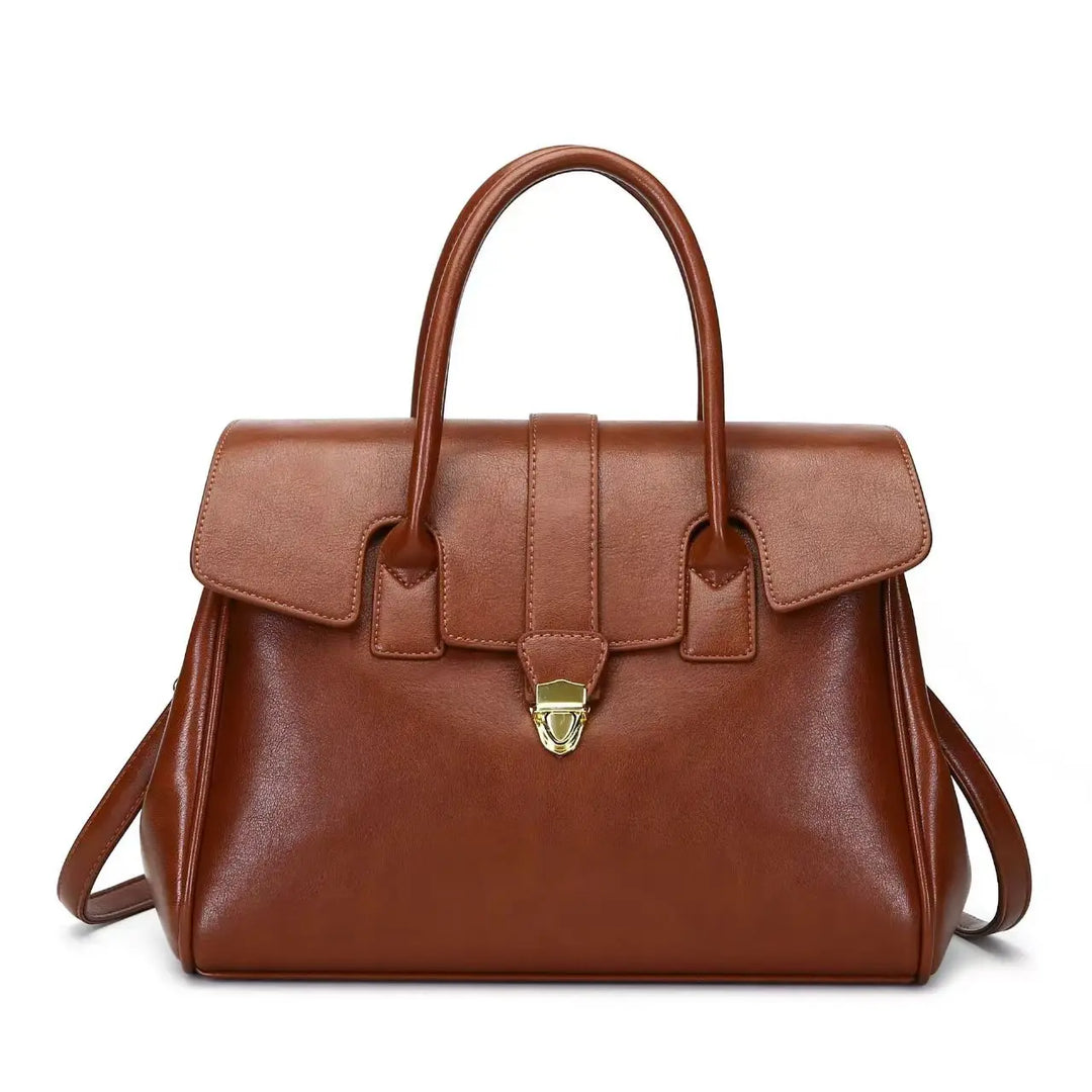 Damen Tasche - Strukturiert mit Goldener Druckknopf | Klassisch