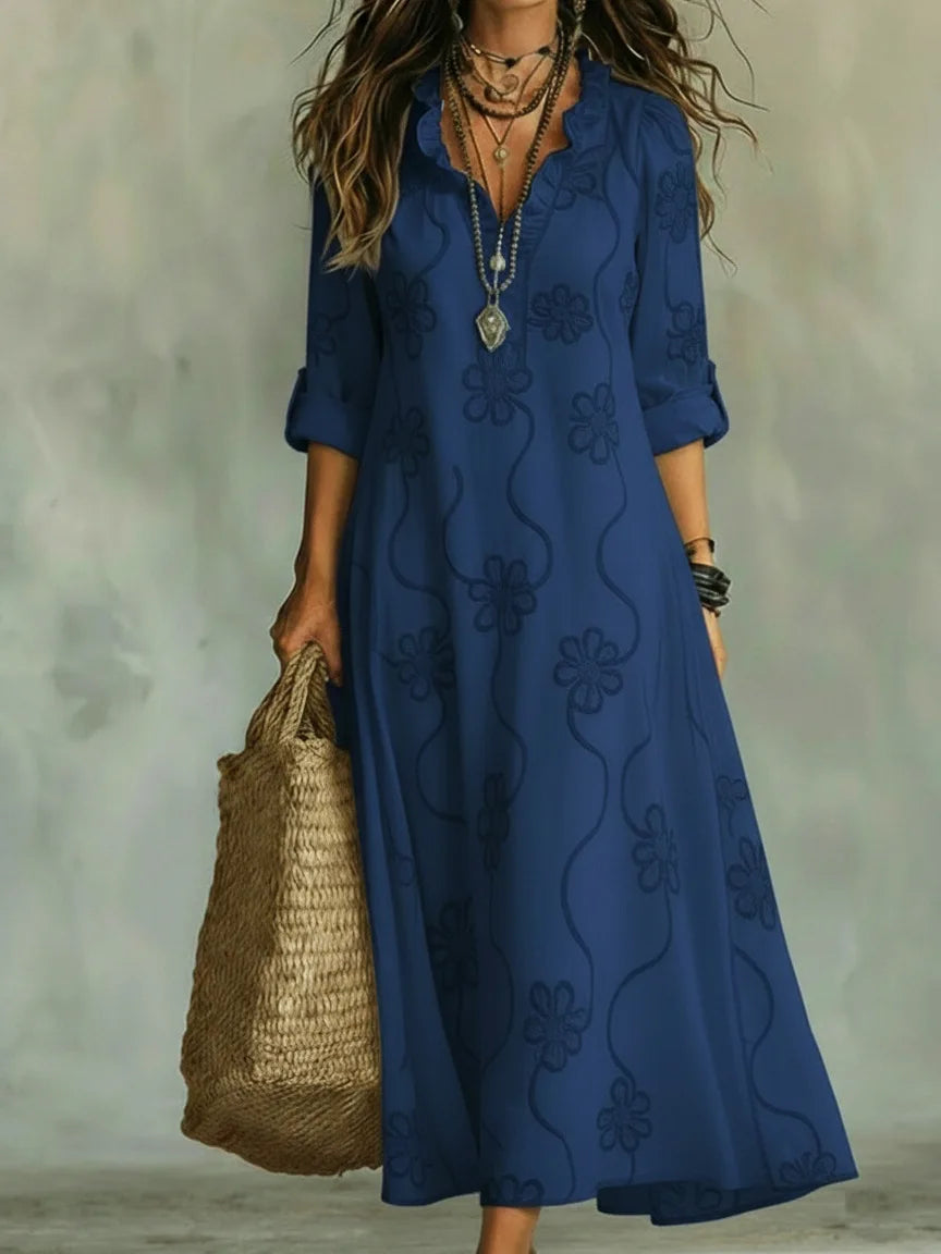 Fabienne — Bauchkaschierendes Blumen-Sommerkleid