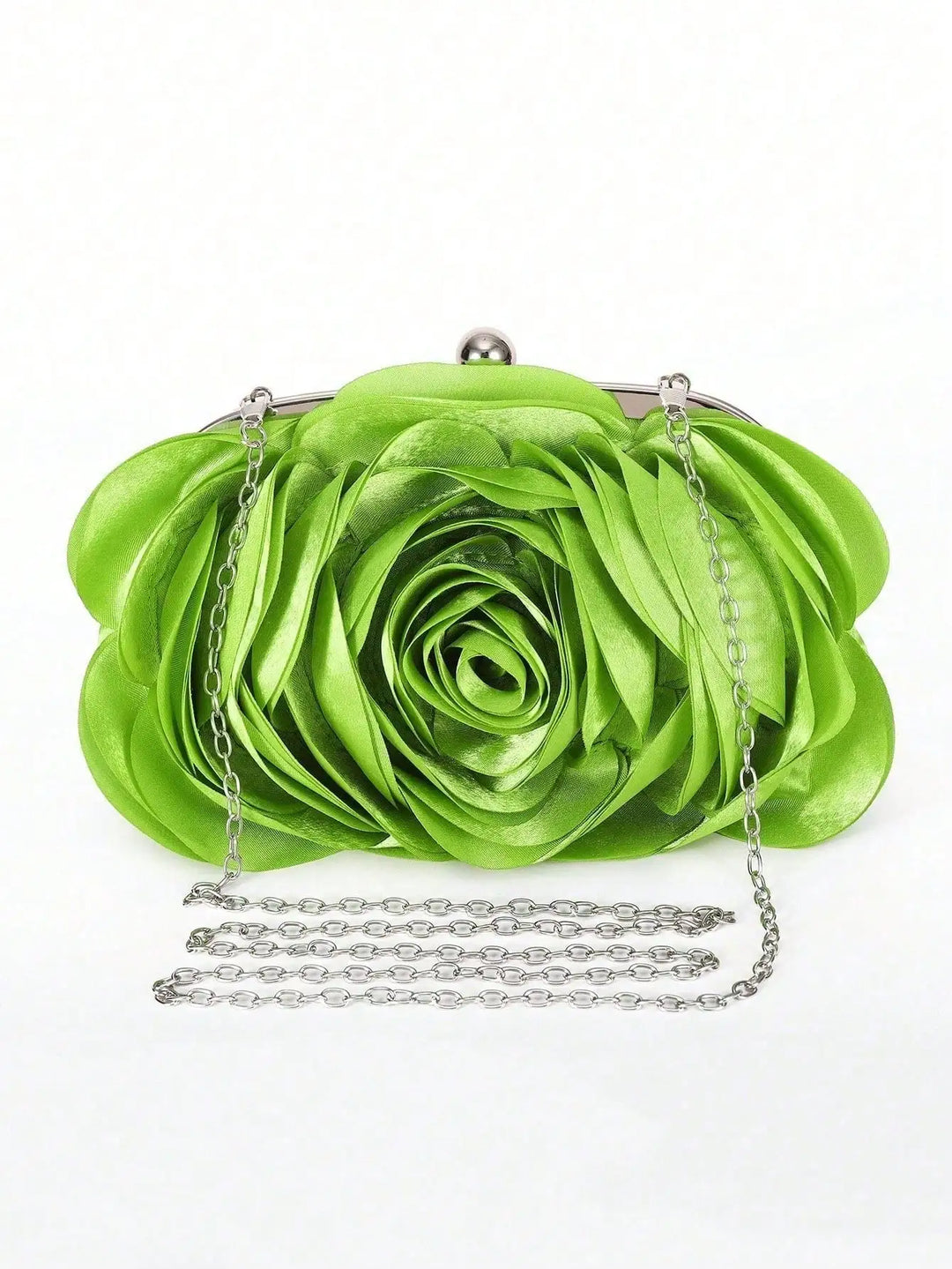 Abendtasche mit Blume und Kette | Elegant