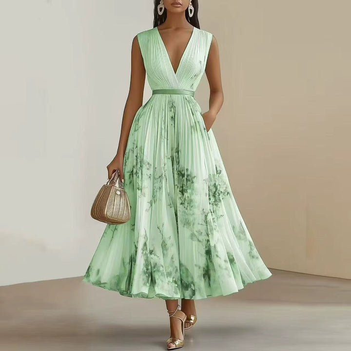 Franziska - Damen Maxikleid mit Plissee und elegantem Design