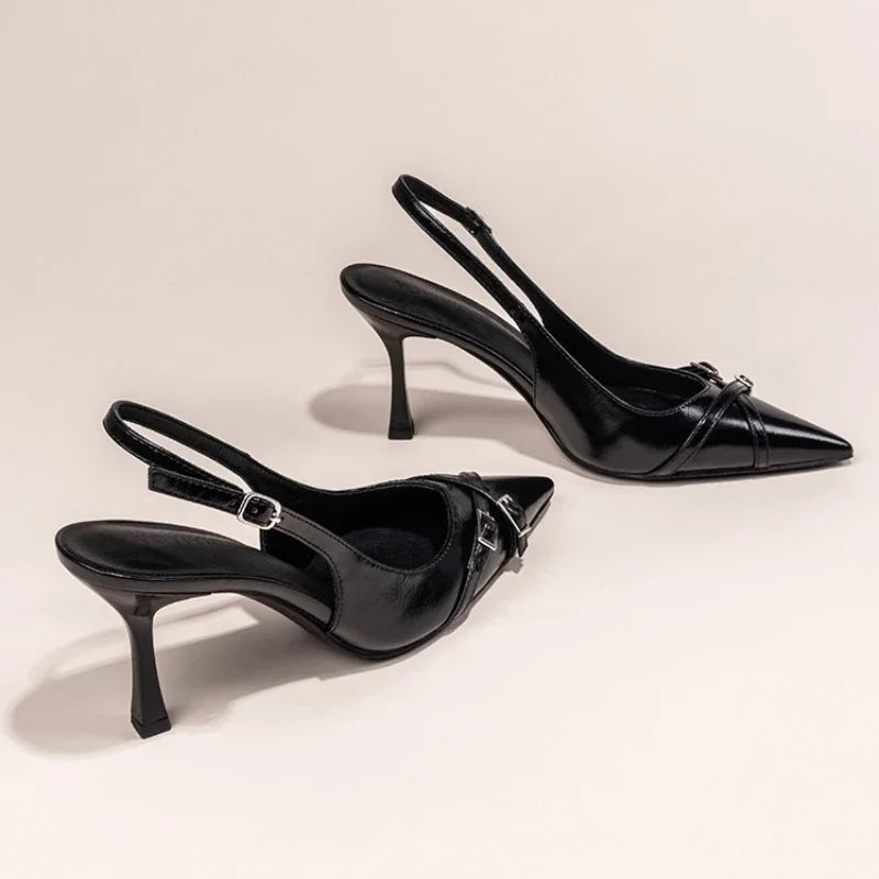 Merisse schwarze Stiletto-Schuhe