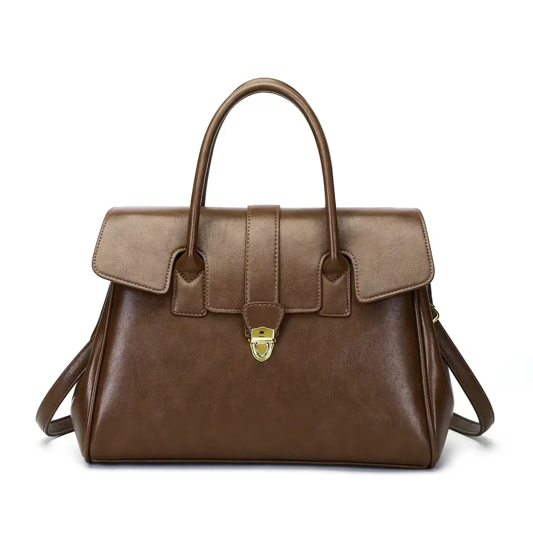 Damen Tasche - Strukturiert mit Goldener Druckknopf | Klassisch