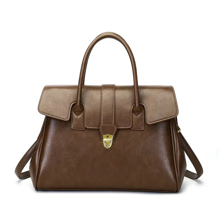 Damen Tasche - Strukturiert mit Goldener Druckknopf | Klassisch
