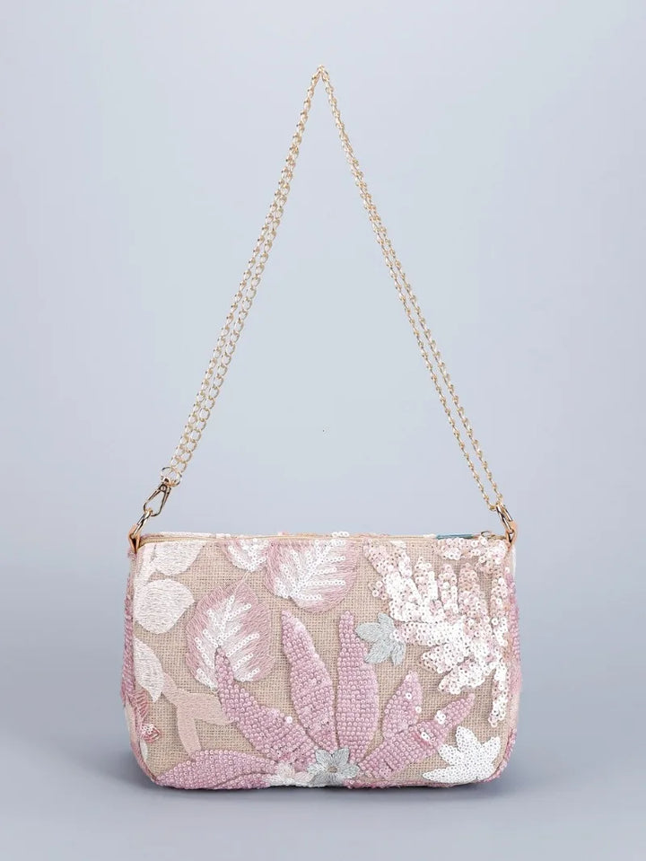 Schultertasche Damen - Romantische Hobo Bag mit Blumenmuster | Sommer