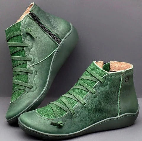 Unisex - Stiefeletten mit Schnürung und Reißverschluss