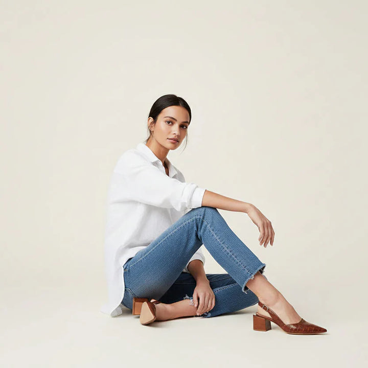 Slingback Damen Pumps mit Blockabsatz - Nora