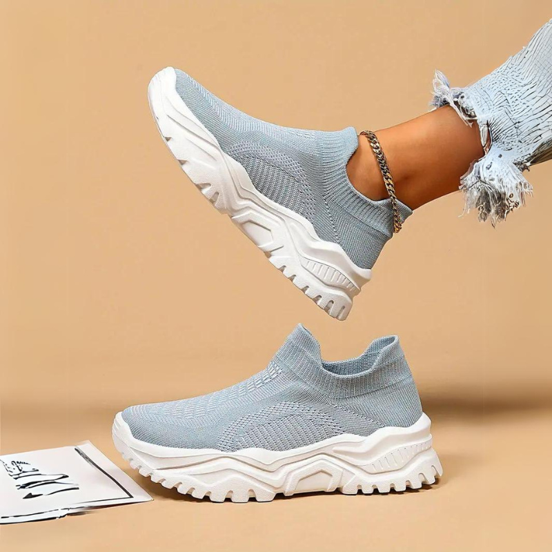 Slip-On Sneaker, Strick, Atmungsaktive, Orthopädische Schuhe, Damenschuhe
