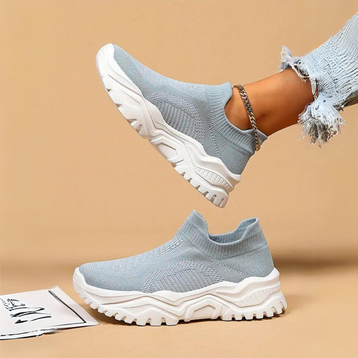 Slip-On Sneaker, Strick, Atmungsaktive, Orthopädische Schuhe, Damenschuhe