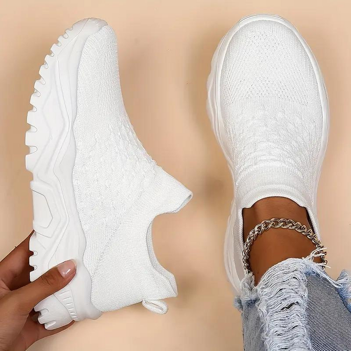 Slip-On Sneaker, Strick, Atmungsaktive, Orthopädische Schuhe, Damenschuhe