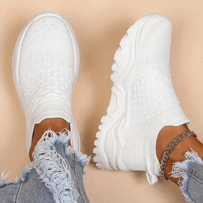 Slip-On Sneaker, Strick, Atmungsaktive, Orthopädische Schuhe, Damenschuhe