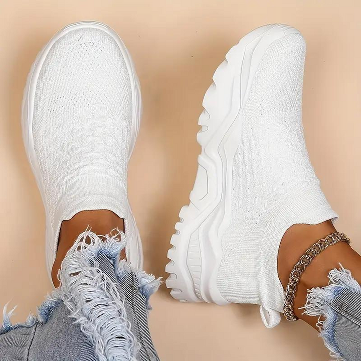 Slip-On Sneaker, Strick, Atmungsaktive, Orthopädische Schuhe, Damenschuhe