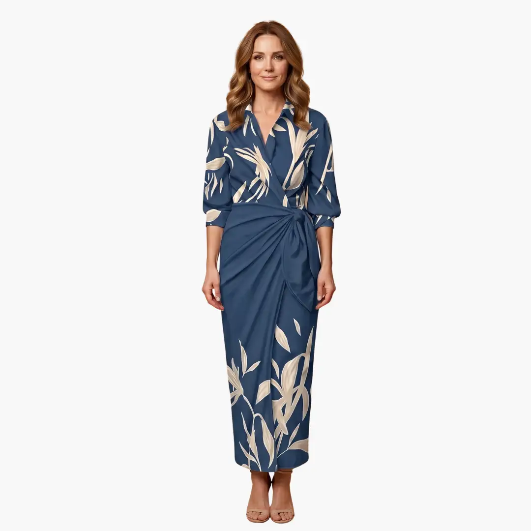 Gestreiftes Hemdkleid – Damen Maxikleid aus Baumwolle