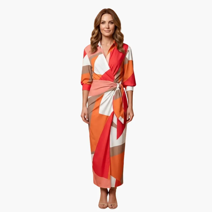 Gestreiftes Hemdkleid – Damen Maxikleid aus Baumwolle
