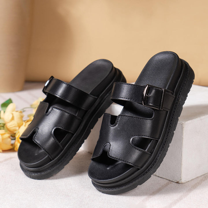 Damen Chunky Zoolsandal mit Schnalle für den Sommer