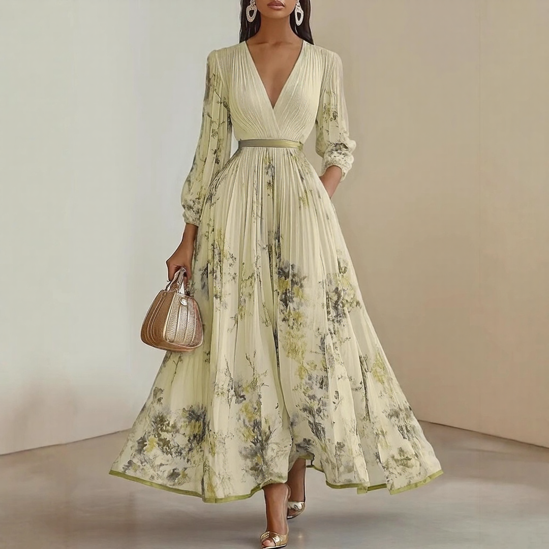 Franziska - Damen Maxikleid mit Plissee und elegantem Design
