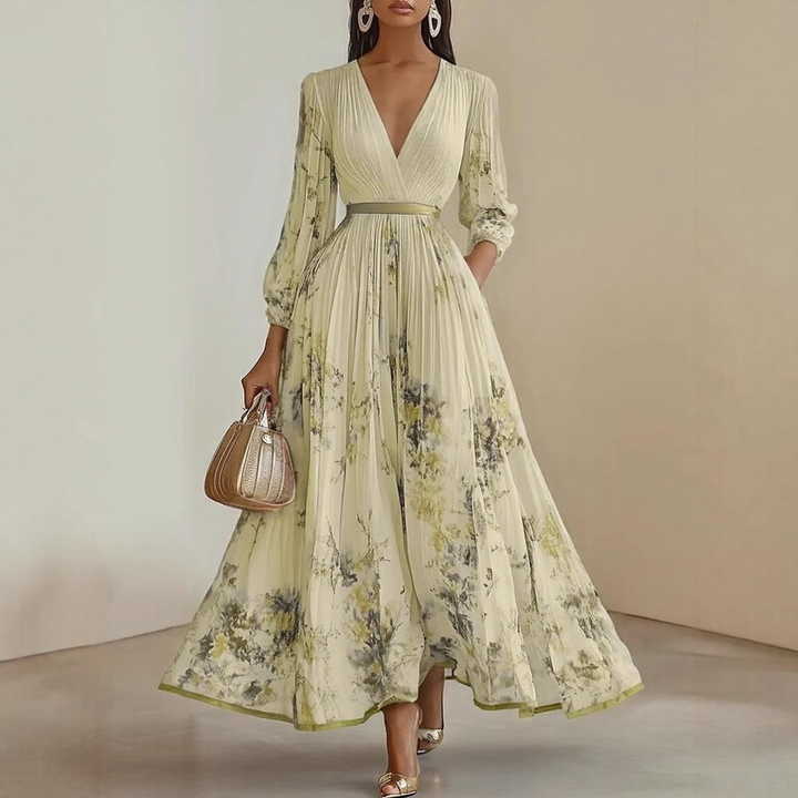 Franziska - Damen Maxikleid mit Plissee und elegantem Design