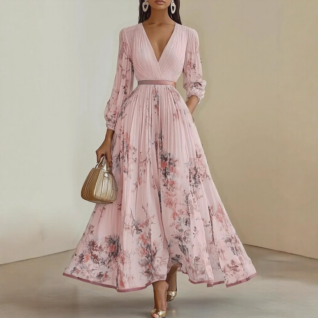 Franziska - Damen Maxikleid mit Plissee und elegantem Design
