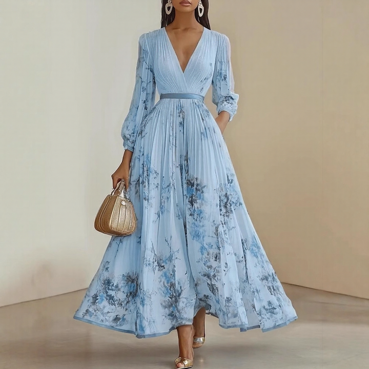 Franziska - Damen Maxikleid mit Plissee und elegantem Design