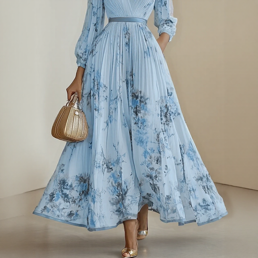 Franziska - Damen Maxikleid mit Plissee und elegantem Design