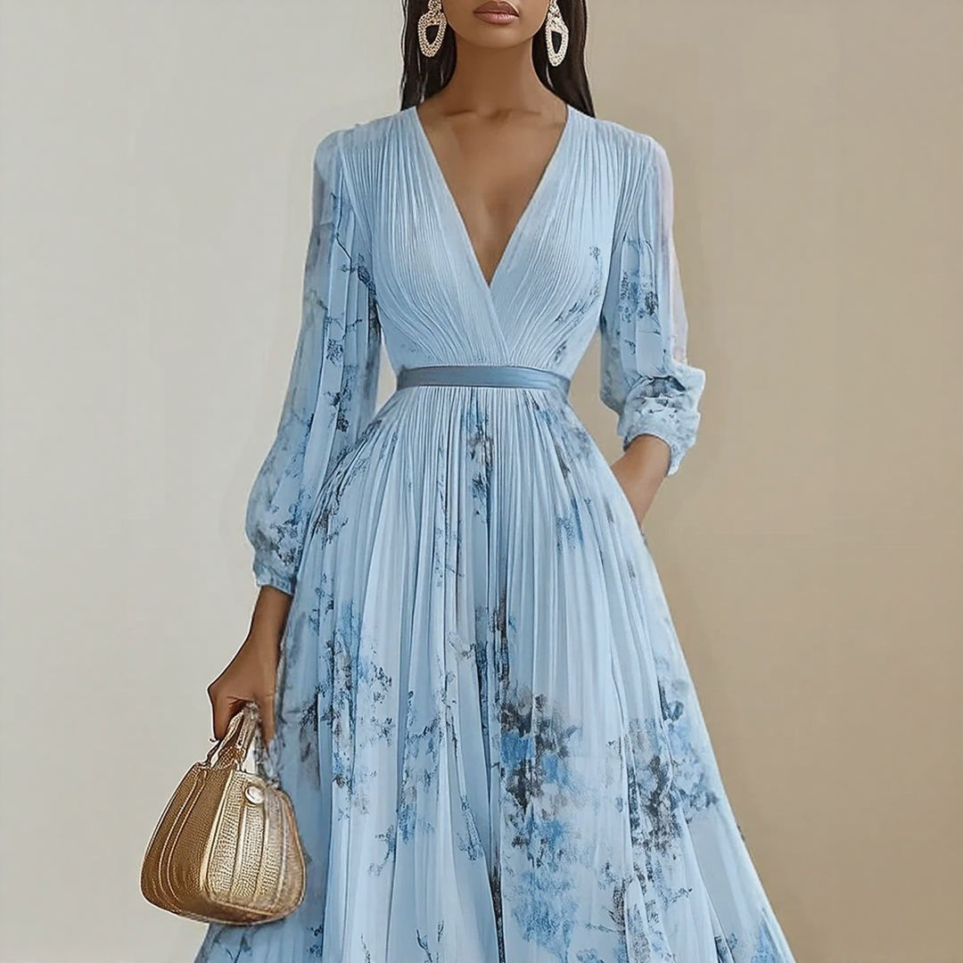 Franziska - Damen Maxikleid mit Plissee und elegantem Design