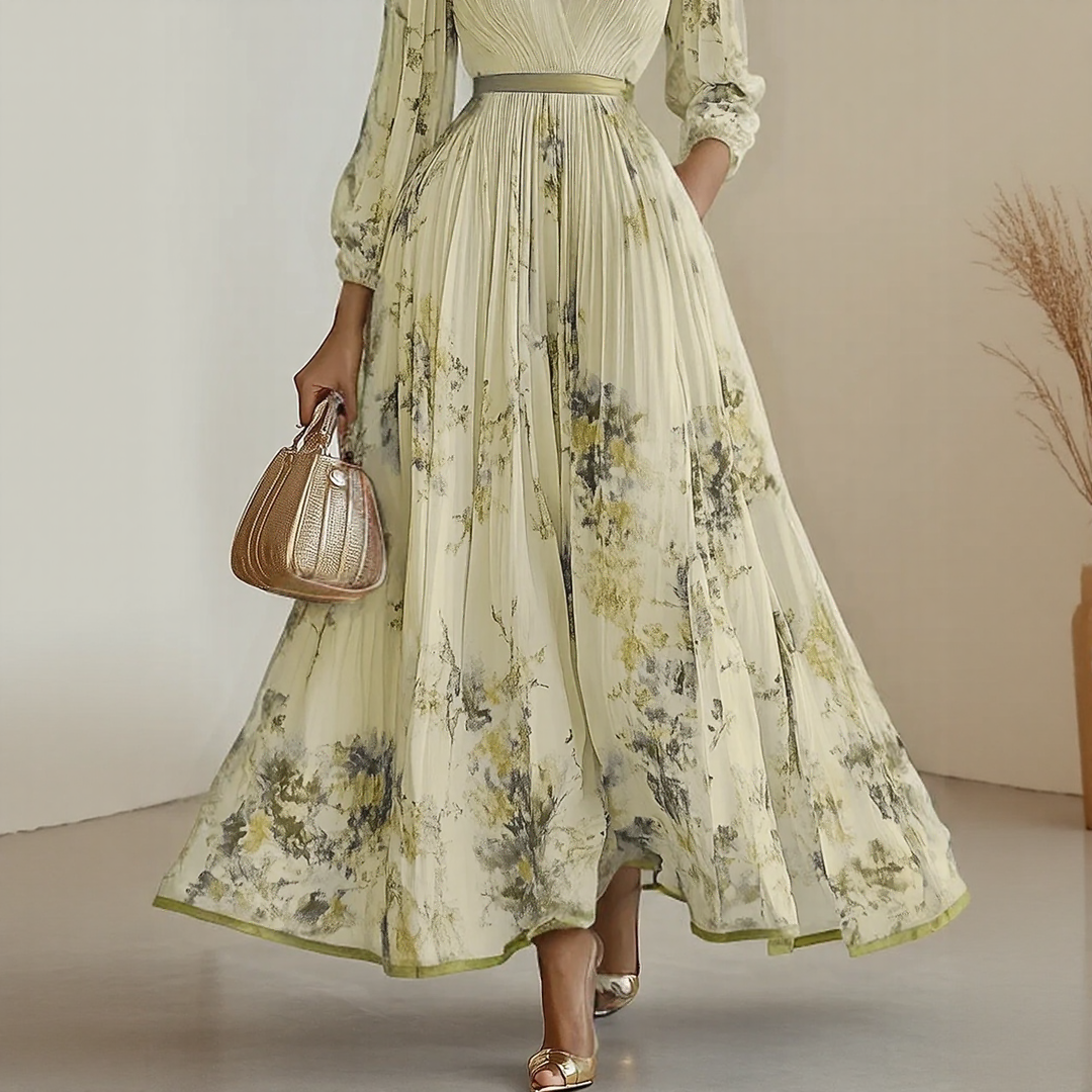 Franziska - Damen Maxikleid mit Plissee und elegantem Design