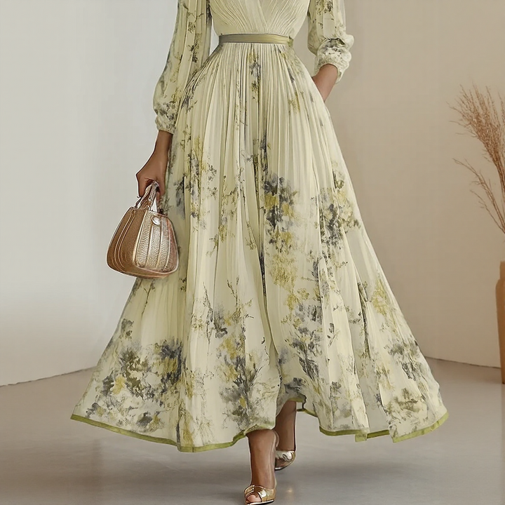 Franziska - Damen Maxikleid mit Plissee und elegantem Design