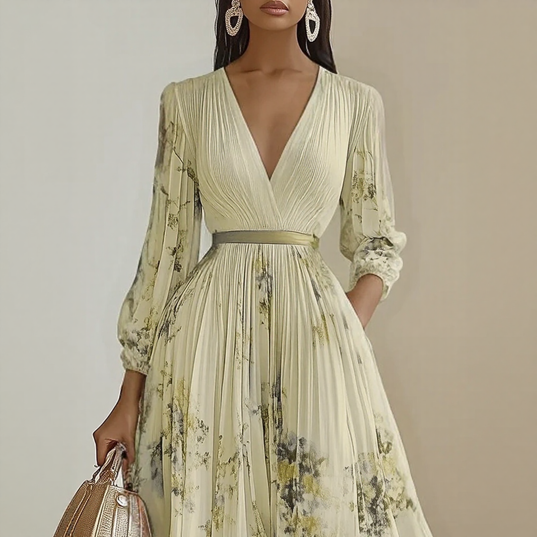 Franziska - Damen Maxikleid mit Plissee und elegantem Design