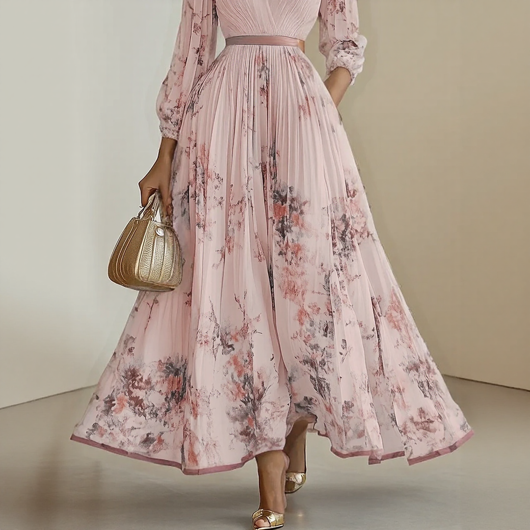 Franziska - Damen Maxikleid mit Plissee und elegantem Design