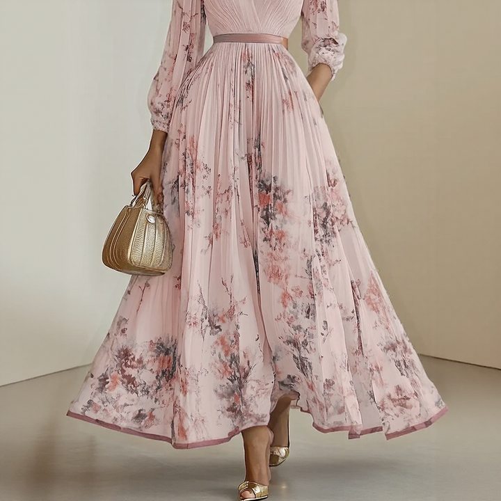 Franziska - Damen Maxikleid mit Plissee und elegantem Design