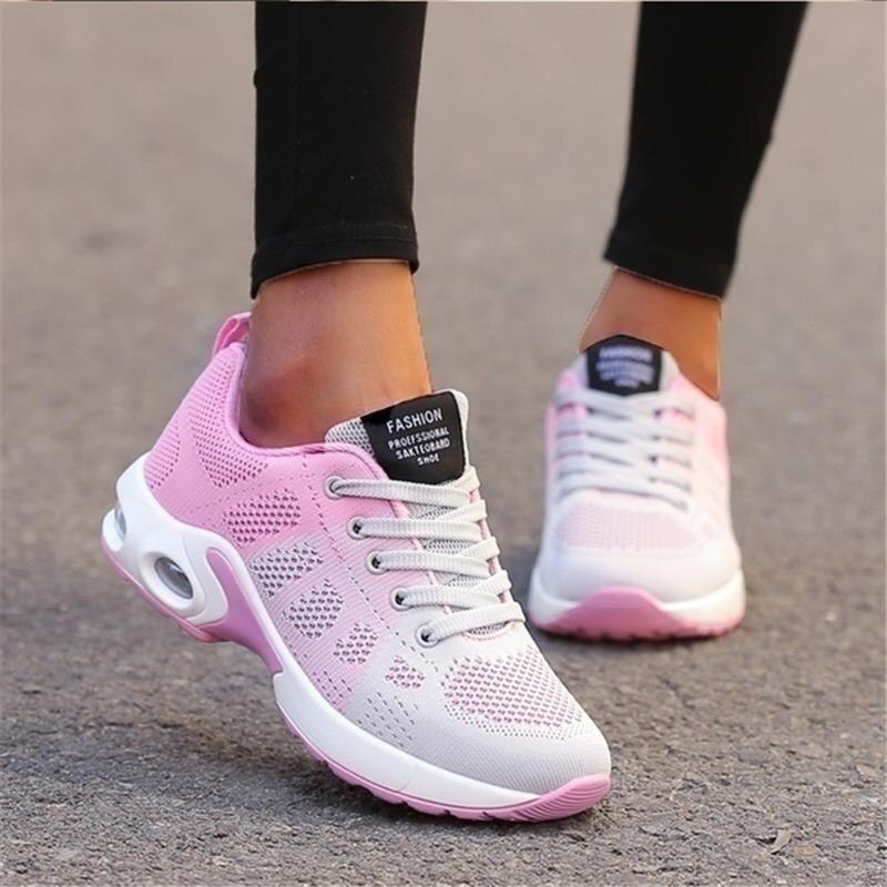 Damenschuhe - Schnürung - Unterstützung für das Fußgewölbe - Orthopädische Schuhe - Sneakers für Damen