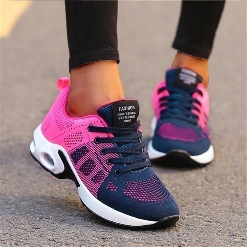 Damenschuhe - Schnürung - Unterstützung für das Fußgewölbe - Orthopädische Schuhe - Sneakers für Damen