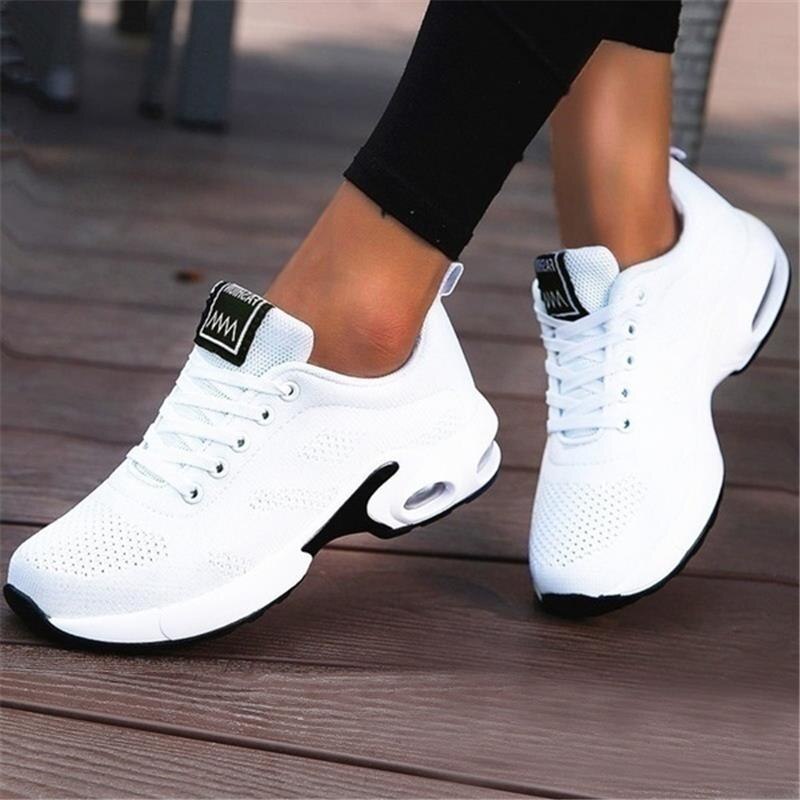 Damenschuhe - Schnürung - Unterstützung für das Fußgewölbe - Orthopädische Schuhe - Sneakers für Damen