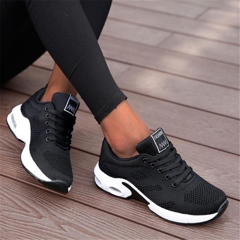 Damenschuhe - Schnürung - Unterstützung für das Fußgewölbe - Orthopädische Schuhe - Sneakers für Damen