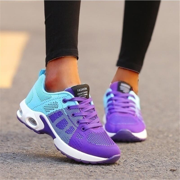 Damenschuhe - Schnürung - Unterstützung für das Fußgewölbe - Orthopädische Schuhe - Sneakers für Damen