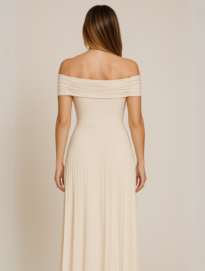 Maxikleid mit Falten für Hochzeitsgäste