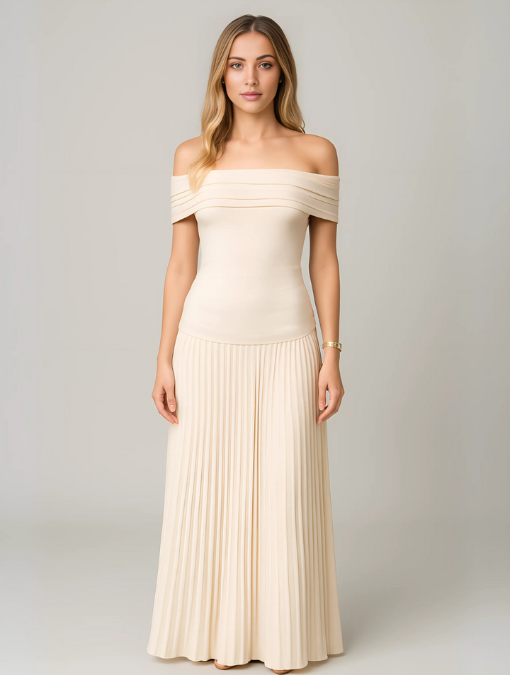 Maxikleid mit Falten für Hochzeitsgäste