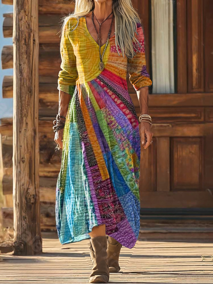 Lara - Damen Kleid mit Sonnenmuster